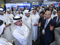 People visit the ConteQ Expo24 (Advanced Technology for Construction & Services Expo) at the Qatar National Convention Centre (QNCC) in Doha...