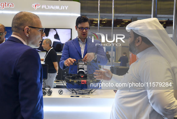 People visit the ConteQ Expo24 (Advanced Technology for Construction & Services Expo) at the Qatar National Convention Centre (QNCC) in Doha...