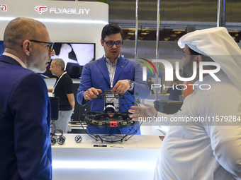 People visit the ConteQ Expo24 (Advanced Technology for Construction & Services Expo) at the Qatar National Convention Centre (QNCC) in Doha...