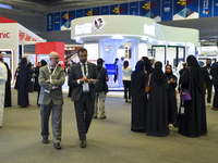 People visit the ConteQ Expo24 (Advanced Technology for Construction & Services Expo) at the Qatar National Convention Centre (QNCC) in Doha...