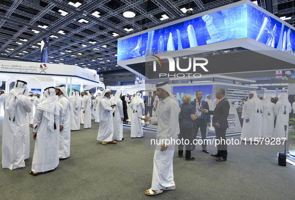 People visit the ConteQ Expo24 (Advanced Technology for Construction & Services Expo) at the Qatar National Convention Centre (QNCC) in Doha...