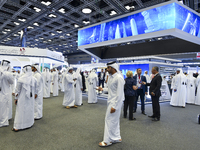 People visit the ConteQ Expo24 (Advanced Technology for Construction & Services Expo) at the Qatar National Convention Centre (QNCC) in Doha...