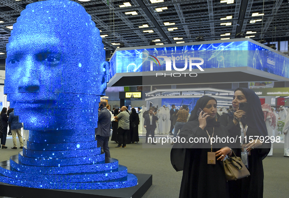 People visit the ConteQ Expo24 (Advanced Technology for Construction & Services Expo) at the Qatar National Convention Centre (QNCC) in Doha...