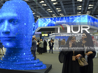 People visit the ConteQ Expo24 (Advanced Technology for Construction & Services Expo) at the Qatar National Convention Centre (QNCC) in Doha...