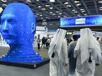 People visit the ConteQ Expo24 (Advanced Technology for Construction & Services Expo) at the Qatar National Convention Centre (QNCC) in Doha...