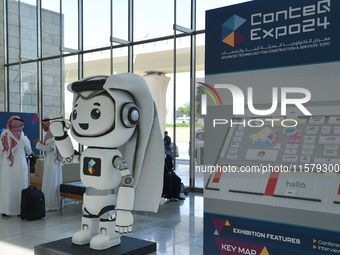 People visit the ConteQ Expo24 (Advanced Technology for Construction & Services Expo) at the Qatar National Convention Centre (QNCC) in Doha...