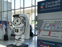 People visit the ConteQ Expo24 (Advanced Technology for Construction & Services Expo) at the Qatar National Convention Centre (QNCC) in Doha...