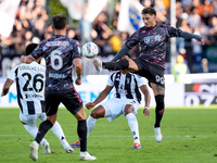 Sebastiano Esposito of Empoli FC controls the ball during the Serie A Enilive match between Empoli FC and Juventus FC at Stadio Carlo Castel...