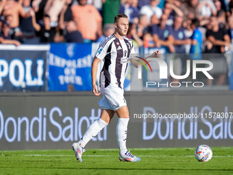 Teun Koopmeiners of Juventus FC in action during the Serie A Enilive match between Empoli FC and Juventus FC at Stadio Carlo Castellani on S...