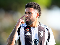 Douglas Luiz of Juventus FC looks on during the Serie A Enilive match between Empoli FC and Juventus FC at Stadio Carlo Castellani on Septem...