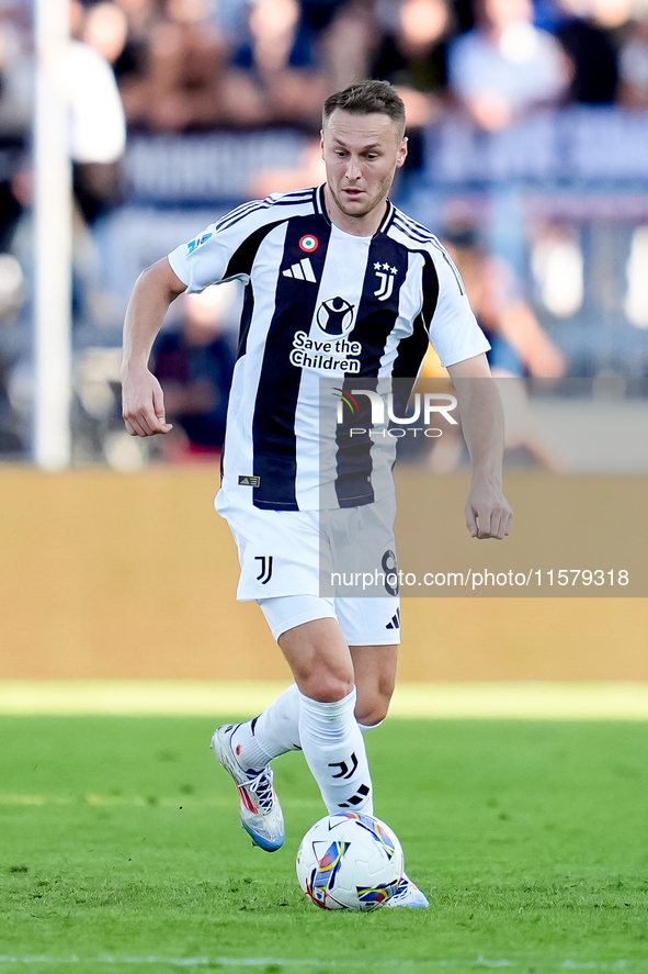 Teun Koopmeiners of Juventus FC in action during the Serie A Enilive match between Empoli FC and Juventus FC at Stadio Carlo Castellani on S...