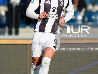 Dusan Vlahovic of Juventus FC during the Serie A Enilive match between Empoli FC and Juventus FC at Stadio Carlo Castellani on September 14,...