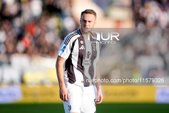 Teun Koopmeiners of Juventus FC during the Serie A Enilive match between Empoli FC and Juventus FC at Stadio Carlo Castellani on September 1...