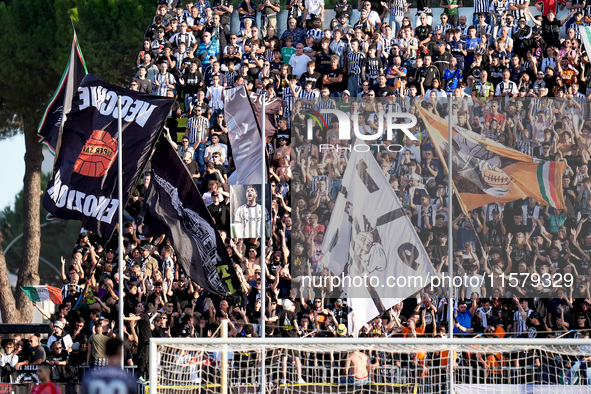 Supporters of Juventus FC during the Serie A Enilive match between Empoli FC and Juventus FC at Stadio Carlo Castellani on September 14, 202...