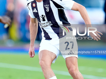 Andrea Cambiaso of Juventus FC during the Serie A Enilive match between Empoli FC and Juventus FC at Stadio Carlo Castellani on September 14...