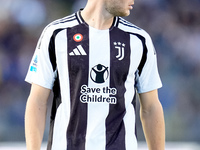 Teun Koopmeiners of Juventus FC looks on during the Serie A Enilive match between Empoli FC and Juventus FC at Stadio Carlo Castellani on Se...