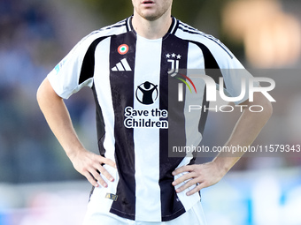 Teun Koopmeiners of Juventus FC looks on during the Serie A Enilive match between Empoli FC and Juventus FC at Stadio Carlo Castellani on Se...