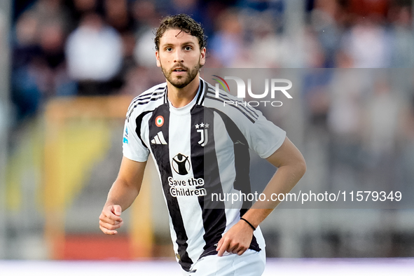 Manuel Locatelli of Juventus FC looks on during the Serie A Enilive match between Empoli FC and Juventus FC at Stadio Carlo Castellani on Se...