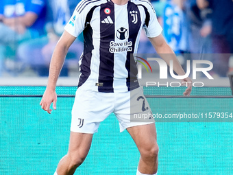 Andrea Cambiaso of Juventus FC during the Serie A Enilive match between Empoli FC and Juventus FC at Stadio Carlo Castellani on September 14...