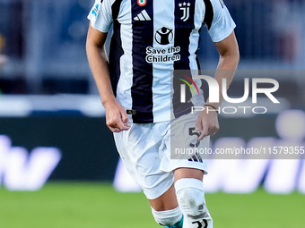 Manuel Locatelli of Juventus FC in action during the Serie A Enilive match between Empoli FC and Juventus FC at Stadio Carlo Castellani on S...