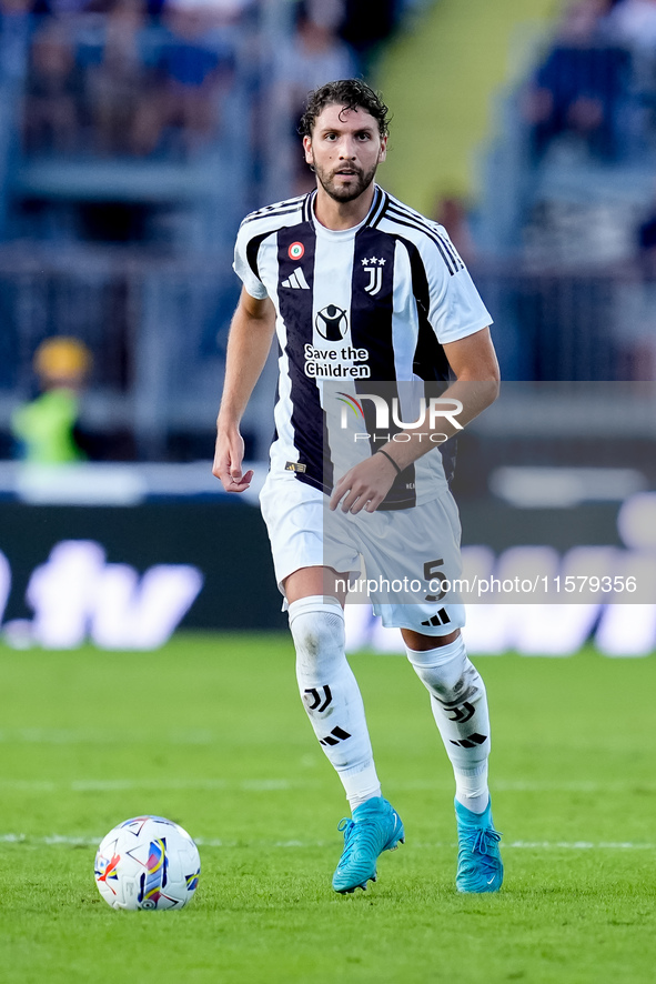 Manuel Locatelli of Juventus FC in action during the Serie A Enilive match between Empoli FC and Juventus FC at Stadio Carlo Castellani on S...