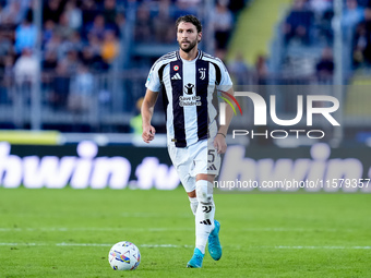 Manuel Locatelli of Juventus FC in action during the Serie A Enilive match between Empoli FC and Juventus FC at Stadio Carlo Castellani on S...