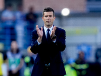 Thiago Motta head coach of Juventus FC gestures during the Serie A Enilive match between Empoli FC and Juventus FC at Stadio Carlo Castellan...