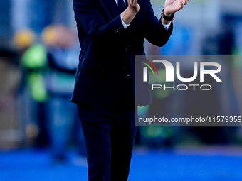 Thiago Motta head coach of Juventus FC gestures during the Serie A Enilive match between Empoli FC and Juventus FC at Stadio Carlo Castellan...