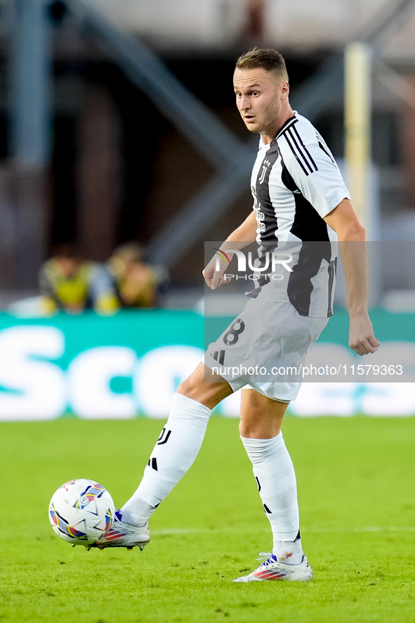 Teun Koopmeiners of Juventus FC during the Serie A Enilive match between Empoli FC and Juventus FC at Stadio Carlo Castellani on September 1...