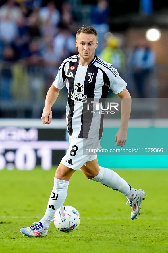 Teun Koopmeiners of Juventus FC during the Serie A Enilive match between Empoli FC and Juventus FC at Stadio Carlo Castellani on September 1...