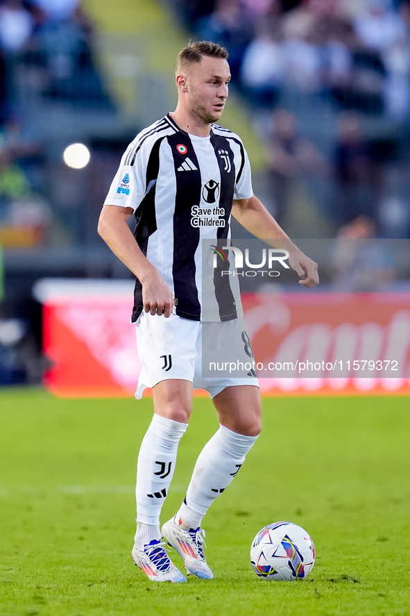 Teun Koopmeiners of Juventus FC during the Serie A Enilive match between Empoli FC and Juventus FC at Stadio Carlo Castellani on September 1...