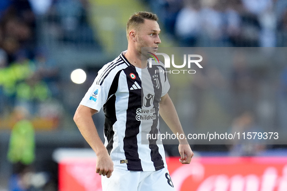 Teun Koopmeiners of Juventus FC during the Serie A Enilive match between Empoli FC and Juventus FC at Stadio Carlo Castellani on September 1...