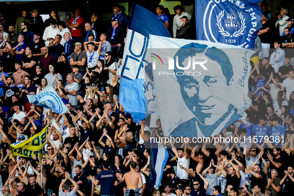 Supporters of Empoli FC during the Serie A Enilive match between Empoli FC and Juventus FC at Stadio Carlo Castellani on September 14, 2024...