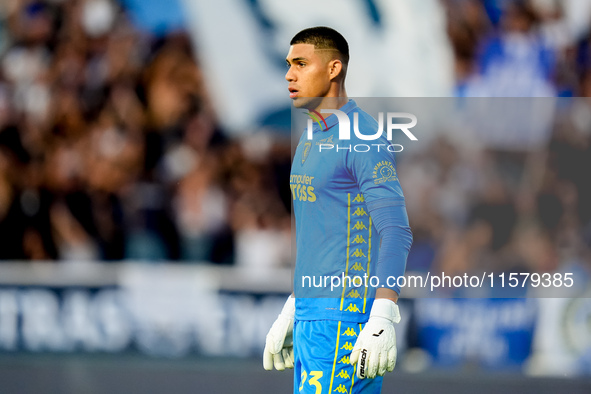 Devis Vasquez of Empoli FC looks on during the Serie A Enilive match between Empoli FC and Juventus FC at Stadio Carlo Castellani on Septemb...