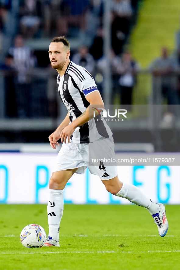 Federico Gatti of Juventus FC during the Serie A Enilive match between Empoli FC and Juventus FC at Stadio Carlo Castellani on September 14,...