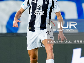 Andrea Cambiaso of Juventus FC during the Serie A Enilive match between Empoli FC and Juventus FC at Stadio Carlo Castellani on September 14...