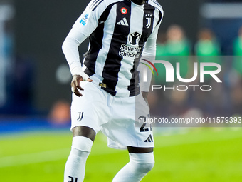 Timothy Weah of Juventus FC during the Serie A Enilive match between Empoli FC and Juventus FC at Stadio Carlo Castellani on September 14, 2...