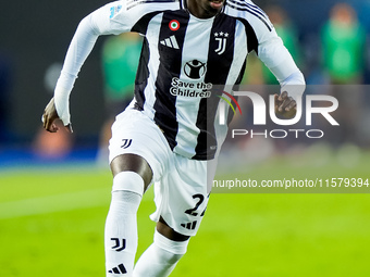 Timothy Weah of Juventus FC during the Serie A Enilive match between Empoli FC and Juventus FC at Stadio Carlo Castellani on September 14, 2...