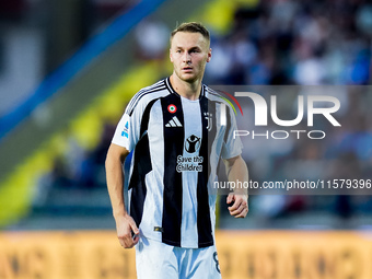 Teun Koopmeiners of Juventus FC looks on during the Serie A Enilive match between Empoli FC and Juventus FC at Stadio Carlo Castellani on Se...