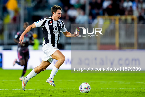 Andrea Cambiaso of Juventus FC during the Serie A Enilive match between Empoli FC and Juventus FC at Stadio Carlo Castellani on September 14...