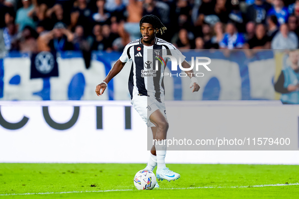 Samuel Mbangula of Juventus FC during the Serie A Enilive match between Empoli FC and Juventus FC at Stadio Carlo Castellani on September 14...