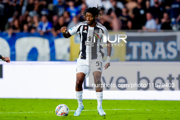 Samuel Mbangula of Juventus FC during the Serie A Enilive match between Empoli FC and Juventus FC at Stadio Carlo Castellani on September 14...