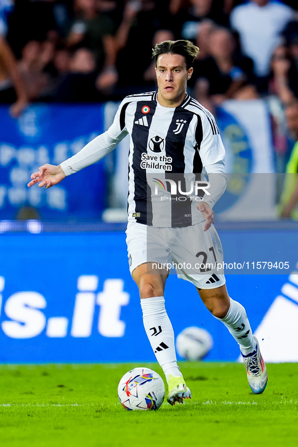 Nicolo' Fagioli of Juventus FC during the Serie A Enilive match between Empoli FC and Juventus FC at Stadio Carlo Castellani on September 14...