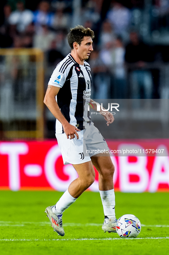 Andrea Cambiaso of Juventus FC during the Serie A Enilive match between Empoli FC and Juventus FC at Stadio Carlo Castellani on September 14...