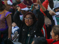 Hundreds of people attend the Zocalo in the main square to listen to Mexican President Lopez Obrador shout the 214th Anniversary of Mexico's...