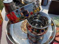 Karva Chauth related products are on display in Brampton, Ontario, Canada, on September 14, 2024. Karva Chauth, also known as Karwa Chauth o...