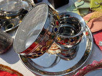 Karva Chauth related products are on display in Brampton, Ontario, Canada, on September 14, 2024. Karva Chauth, also known as Karwa Chauth o...