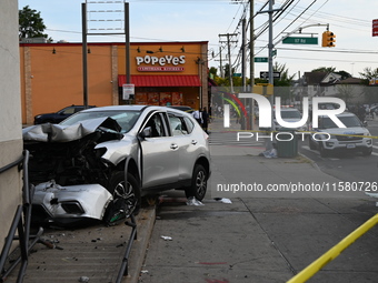 A man driving a vehicle sustains a gunshot wound to the head, loses control, and strikes a pedestrian in the St. Albans section of Queens, N...