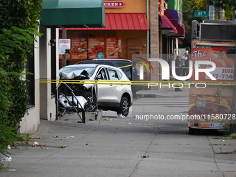 A man driving a vehicle sustains a gunshot wound to the head, loses control, and strikes a pedestrian in the St. Albans section of Queens, N...