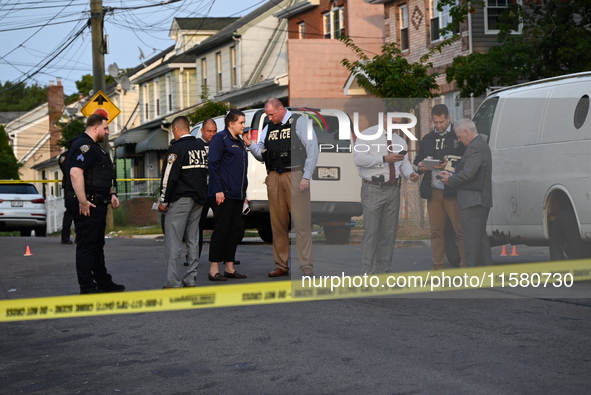 A man driving a vehicle sustains a gunshot wound to the head, loses control, and strikes a pedestrian in the St. Albans section of Queens, N...